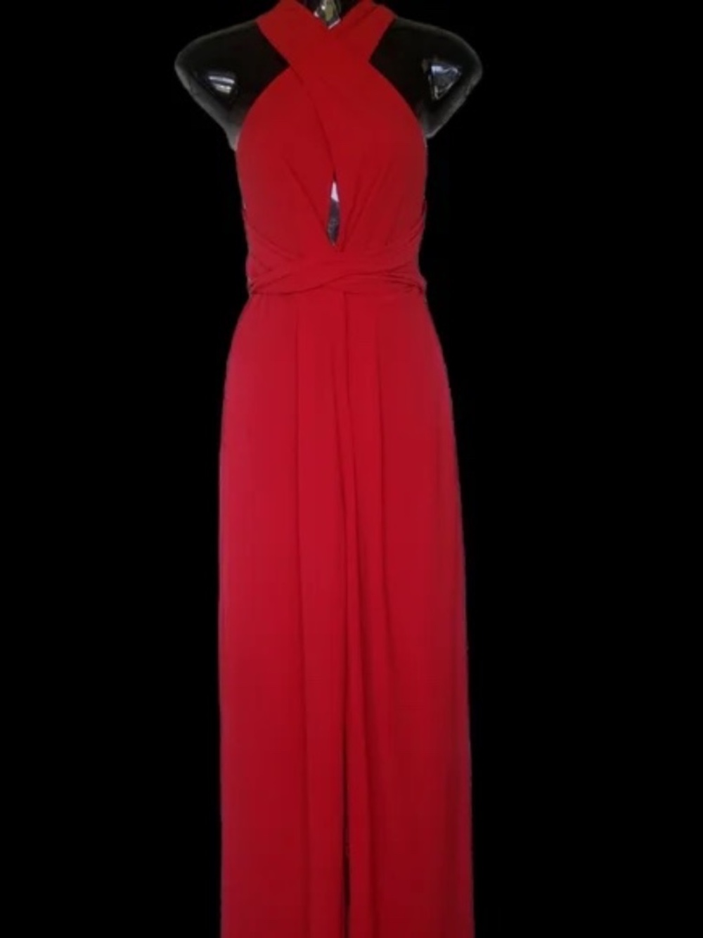 NEW With Tags Red Multiway Tie Jumpsuit (Size Small)